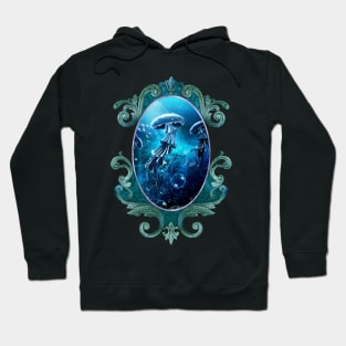 Wonderful jellyfish in the deep ocean Hoodie